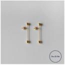 ピアス レディース バー ゴールド 真鍮 おしゃれ 通販