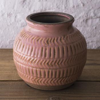 花瓶 セラミックベース ピンク 花器 雑貨 インテリア 飾り 高さ13.5 通販