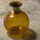 花瓶 ガラスベース 黄土色 花器 雑貨 インテリア 飾り 硝子 高さ12 通販