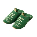 ルームシューズ かっこいい 綿 麻 Mサイズ グリーン