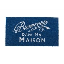 玄関マット マット コイヤマット 汚れ落とし かっこいい シンプル 英語 ブルー