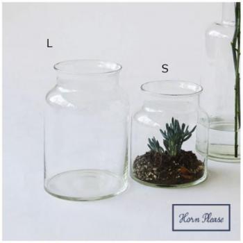 リューズガラス フラワーベース アンプル (L) ガラス クリア エコ 花瓶 高さ22