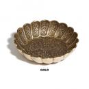 波形ラウンドプレート ゴールド トレー 小物 アンティーク 植物 直径14 通販