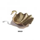 スワンプレート ゴールド トレー 小物 アンティーク 白鳥 高さ10 通販