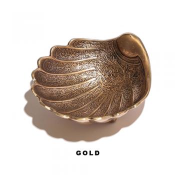 シェルトレー ゴールド 小物 レトロ アンティーク 貝殻 高さ5 通販