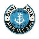 トイレマット アメリカン レトロ かっこいい クラシック 個性的 丸型 ブルー