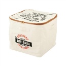 収納ボックス 深型 床置き チャック フタ 持ち手 かっこいい Lサイズ アイボリー