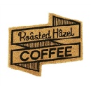 玄関マット 汚れ落とし マット コイヤマット 個性的 レトロ クラシック ブラウン 英語