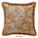 花柄クッションカバー マスタード フラワープリント リビング 幅45 通販