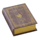 収納ボックス クラシック 手紙 収納 保管 レトロ 洋書 ビンテージ 合成皮革 奥行17 ブラウン