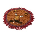 チェアパッド イス マット 座布団 かわいい 動物 子供 ダイニング 直径35cm ライオン