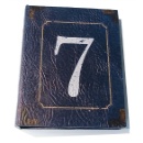 フォトアルバム 洋書風 数字 ナンバー ネイビー Lサイズ 200ポケット 7 高さ23.5cm