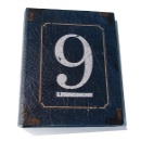 フォトアルバム 洋書風 数字 ナンバー ネイビー Lサイズ 200ポケット 9 高さ23.5cm