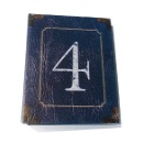 フォトアルバム 洋書風 数字 ナンバー ネイビー Lサイズ 200ポケット 4 高さ23.5cm