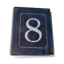 フォトアルバム 洋書風 数字 ナンバー ネイビー Lサイズ 200ポケット 8 高さ23.5cm