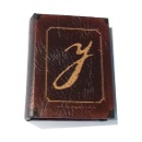 フォトアルバム Sサイズ 写真保管 モダン ブラウン アルファベット y 80ポケット 高さ18