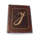 フォトアルバム Lサイズ 保管 モダン ブラウン アルファベット y 200ポケット 高さ23.5