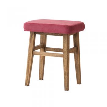 ウッドスツール おしゃれ 北欧 椅子 布 ミニ  シンプル 木製 座り心地良い 小さめ ピンク