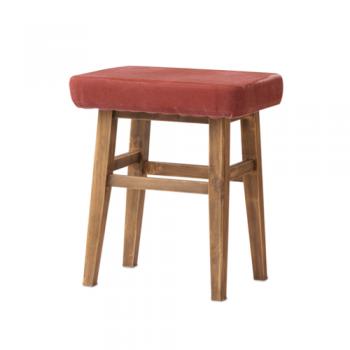 ウッドスツール おしゃれ 北欧 椅子 布 ミニ  シンプル 木製 座り心地良い 小さめ ピンク