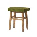 ウッドスツール おしゃれ 北欧 椅子 布 ミニ  シンプル 木製 座り心地良い 小さめ 緑 グリーン