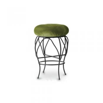 スツール おしゃれ 北欧 椅子 アイアン 布 ミニ  シンプル 座り心地良い 小さめ グリーン 緑