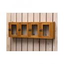 ウォールシェルフ 棚 壁掛け 収納 ナチュラル ガラス扉 木製 カントリー調 茶 ブラウン ボックス