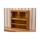 ワイヤーシェルフ 棚 収納 ナチュラル 両開き 木製 カントリー調 茶 ブラウン ワイヤー