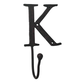 フック ウォールハンガー 壁かけ 小物掛け アルファベット インテリア 高さ22 K