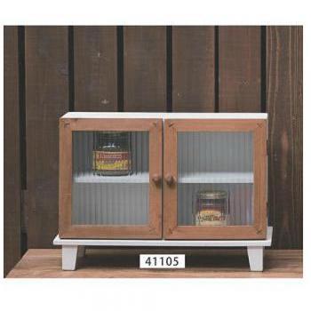 キャビネット ミニ 北欧 ガラス扉 棚 ナチュラル カントリー調 収納 ラック ディスプレイ