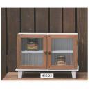 キャビネット ミニ 北欧 ガラス扉 棚 ナチュラル カントリー調 収納 ラック ディスプレイ