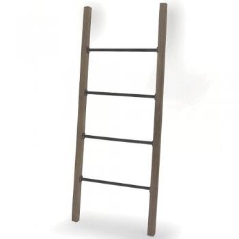パイプラダースタンド 梯子 アンティーク調 ハンガー ディスプレイ 木製 ブラウン おしゃれ