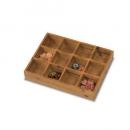 コレクショントレイ  ナチュラル 木製 ケース 北欧 収納 棚 ミニ おしゃれ 間仕切り 茶