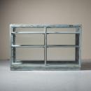 ショーケース 3段 アンティーク家具 シャビー おしゃれ 木製 ディスプレイ GRAY 幅170