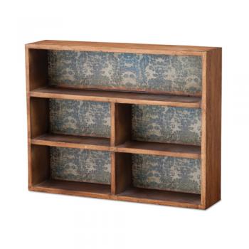 シェルフボックス 収納ボックス ケース 壁掛け 茶 ブラウン 木製 フレンチ アンティーク調