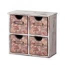 ドロワーボックス 収納ボックス 壁掛け 白 ホワイト 木製 フレンチ アンティーク調 引き出し