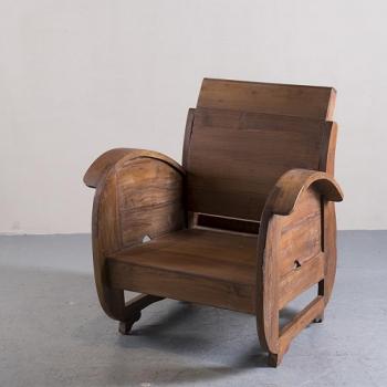 ユニークチェアA アンティーク家具 おしゃれ 木製 ブラウン 茶 ナチュラル 椅子 高さ65