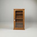 ミニキャビネット アンティーク家具 おしゃれ 木製 シェルフ 4段 ガラス ナチュラル 高さ97