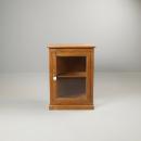 ミニキャビネット アンティーク家具 おしゃれ 木製 シェルフ 2段 ガラス ナチュラル 高さ66