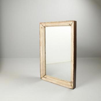 ヴィンテージミラー アンティーク調 おしゃれ 木製 シャビー 鏡 シンプル ホワイト 高さ91