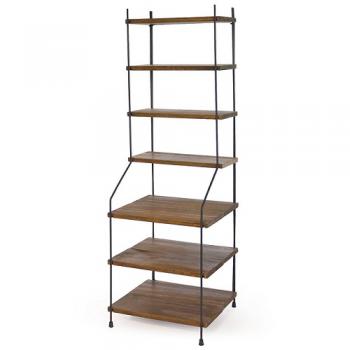 ノックダウンアップシェルフ 木製 アイアン 収納 ディスプレイ ナチュラル ラック 棚 シンプル