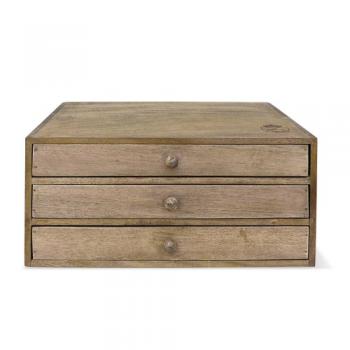 3段引き出し ブラウン 木製 収納ボックス ナチュラル 棚 かわいい ラック 卓上 ケース