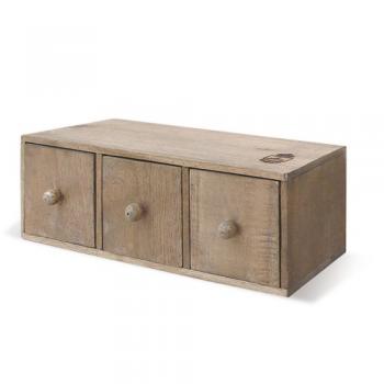 3キューブドロワーズ ブラウン 木製 収納ボックス ナチュラル 棚 かわいい ラック 卓上 ケース