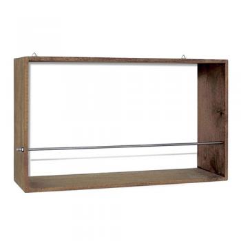 アイアンバーシェルフB ブラウン ナチュラル おしゃれ シンプル 棚 ウォールラック 落下防止