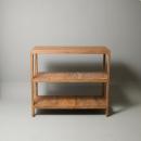 シェルフ アンティーク家具 おしゃれ 木製 シェルフ 3段 棚 ラック ナチュラル 高さ85