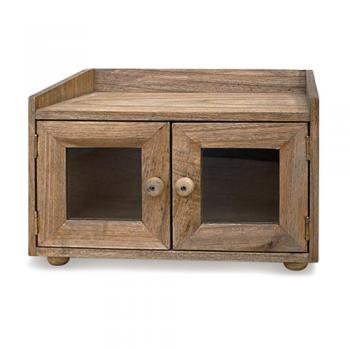 キャビネット 1段 ブラウン かわいい カントリー調 ナチュラル 木製 キッチン雑貨 収納