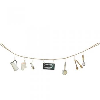 ミニチュアガーランド キッチン かわいい キッチンツール オブジェ 古道具 ハンドメイド 雑貨