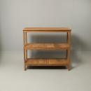 シェルフ アンティーク家具 おしゃれ 木製 シェルフ 3段 棚 ラック レッドブラウン 高さ85