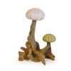 マッシュルームデコスタンド2 Sサイズ ブラウン オブジェ 置物 かわいい キノコモチーフ 木製