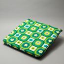 クッション アンティーク調 レトロ おしゃれ 続柄 フラワー柄 グリーン かわいい 幅40