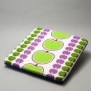 クッション アンティーク調 レトロ おしゃれ 続柄 りんご柄 グリーン かわいい 幅40